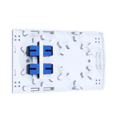 5 2 Cores SC UPC Plastic Fiber Optic Faceplate Socket Panel for FTTH Applications