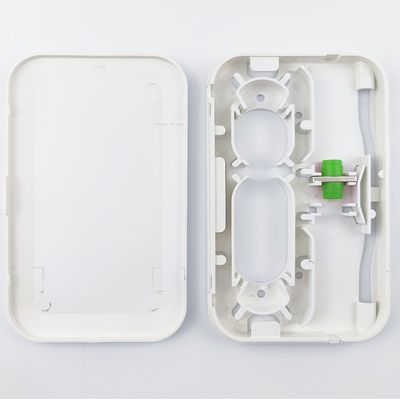 White/Gray FC APC Plastic Fiber Optic Faceplate Socket Panel for Indoor FTTH Network