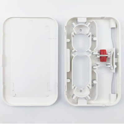 148x88x15 Fiber Optic Faceplate Socket Panel for Indoor FTTH Network Plastic Material