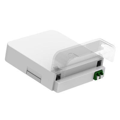 White / Gray 1 Core LC APC Type Fiber Optic Face Plate for Indoor FTTH Connection