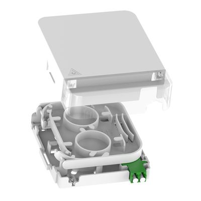 White / Gray 1 Core LC APC Type Fiber Optic Face Plate for Indoor FTTH Connection