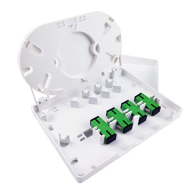 4-Cores SC APC Plastic Fiber Optic Faceplate Socket Panel for Indoor in FTTH Network