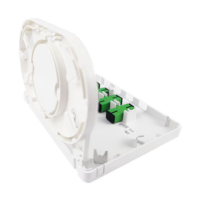 4-Cores SC APC Plastic Fiber Optic Faceplate Socket Panel for Indoor in FTTH Network