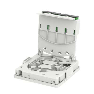 4-Port SC Indoor Fiber Socket Wall/DIN-Rail Mounted for FTTH Network 5 Guaranteed
