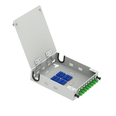 Aluminum 8 Cores FC APC Type Fiber Optic Distribution Box for Network FTTH/FTTX Terminals