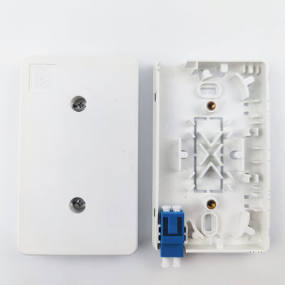 ABS 2 Cores LC UPC Plastic Fiber Optic Faceplate Socket Panel for Indoor FTTH Network