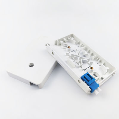 ABS 2 Cores LC UPC Plastic Fiber Optic Faceplate Socket Panel for Indoor FTTH Network